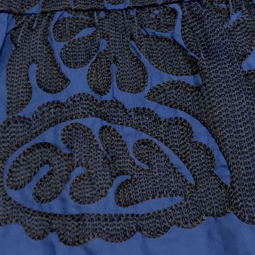 Zara Womens  NEW Embroidered Short Dress Tunic Cobalt Blue XL Bloggers Fave BOHO - Picture 12 of 14